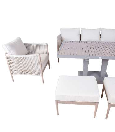 Aiamööblikomplekt MEDINA 7-osaline, beež