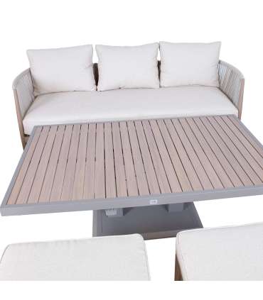 Aiamööblikomplekt MEDINA 7-osaline, beež