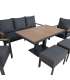 Aiamööblikomplekt PARKER 6-osaline, hall