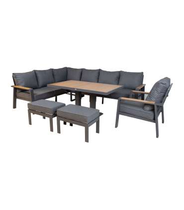 Aiamööblikomplekt PARKER 5-osaline, hall