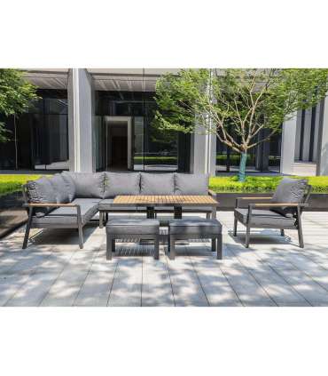 Aiamööblikomplekt PARKER 5-osaline, hall