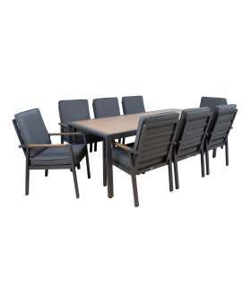Aiamööblikomplekt PARKER laud ja 8 tooli