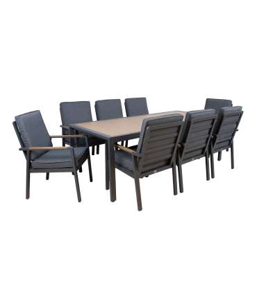 Aiamööblikomplekt PARKER laud ja 8 tooli