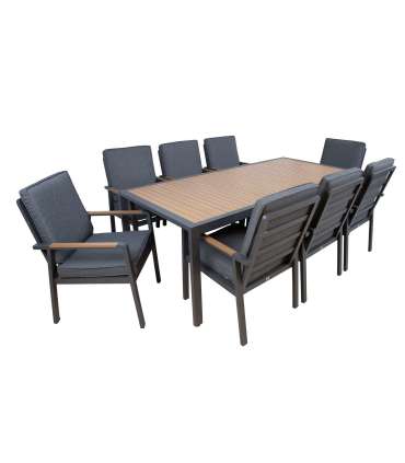 Aiamööblikomplekt PARKER laud ja 8 tooli