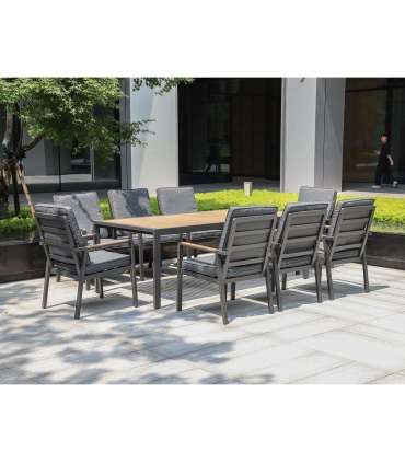Aiamööblikomplekt PARKER laud ja 8 tooli