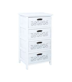 Kummut MIHKLI 4-sahtliga 40x29x73cm, valge