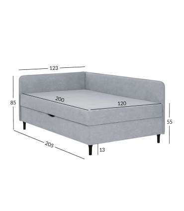 Voodi HENRIETTE VN 120x200cm, panipaigag