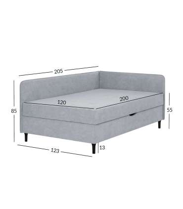 Voodi HENRIETTE PN 120x200cm, panipaigag