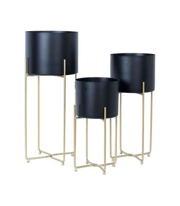 Lillepostament DEIA BLACK M 21,5x20,5xH4