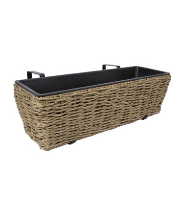 Rõdu lillekast WICKER 60x19xH18cm, beež
