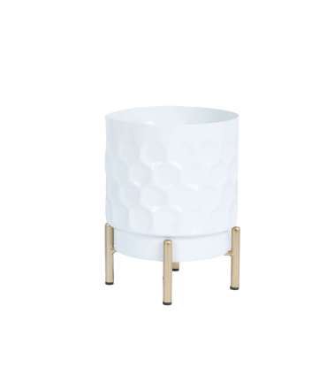 Lillepotiümbris DEIA D15xH20cm, valge/kuldne