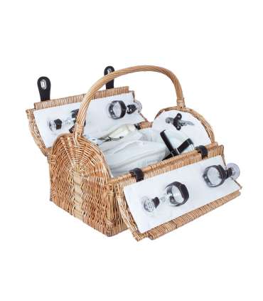 Piknikukorv GINO 4-le 47x31xH23/28/38cm, sangaga