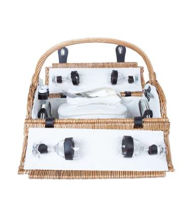 Piknikukorv GINO 4-le 47x31xH23/28/38cm, sangaga