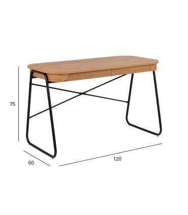 Kirjutuslaud BLUETON 120x60xH75cm, naturaalne, MDF, teras