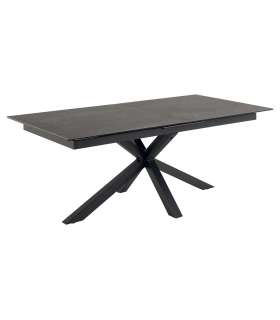 Söögilaud HEAVEN 200/240x100xH76cm, must