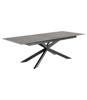 Söögilaud IRWINE 200/240x100xH76cm, must