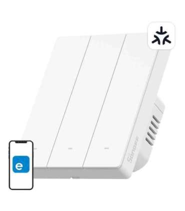M5-3C-80W WiFi Matter smart wall switch (3-channel, for frame)
