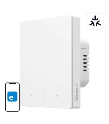 M5-2C-80W WiFi Matter smart wall switch (2-channel, for frame)