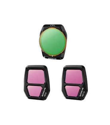 Sunnylife A3S-FI925CPL adjustable lens filter, CPL+ND8+ND16 for AIR 3S 3pcs