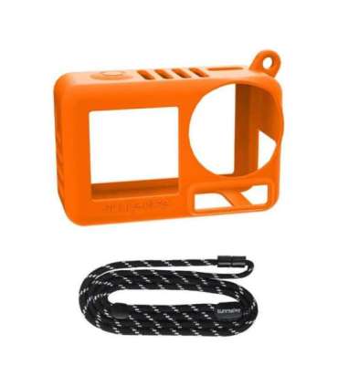 Sunnylife OA5-BHT885-C silicone case with strap for OSMO ACTION 5 PRO (orange)