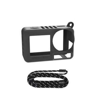 Sunnylife OA5-BHT885-D silicone case with strap for ACTION 5 PRO (black)