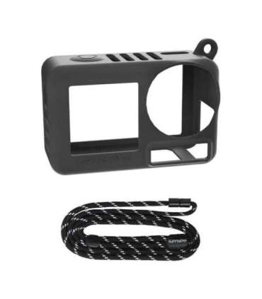 Sunnylife OA5-BHT885-D silicone case with strap for ACTION 5 PRO (black)