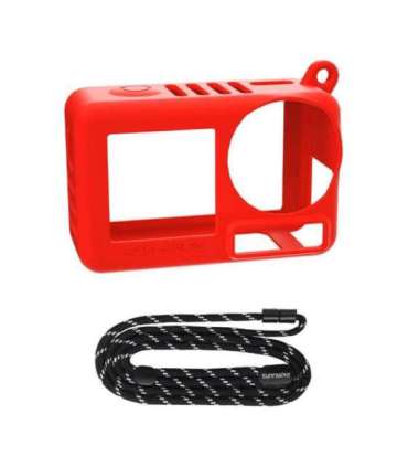 Sunnylife OA5-BHT885-R silicone case with strap for ACTION 5 PRO (red)
