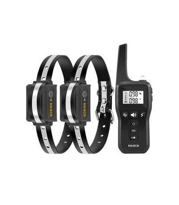 Rojeco PD529 1000m Dog Training Collar with 2 Collars (black)