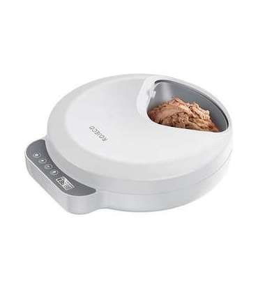Rojeco F26 4 Meals Cat Feeder Button Version with 2 Ice Packs (white)