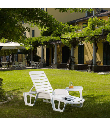 Шезлонг FISSO 71x192xH45см, материал: пластик, цвет: белый