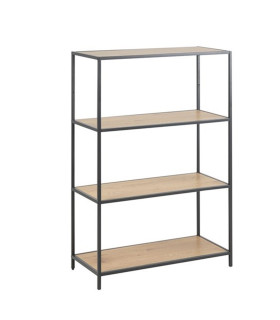 Riiul SEAFORD 77x35xH114cm, tamm, mööbliplaat, metall