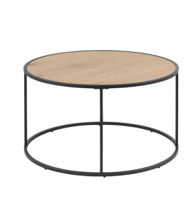 Diivanilaud SEAFORD D80xH45cm, lauaplaat: MDF/melamiin, värv: metsik tamm, raam: metall