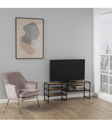 TV-laud SEAFORD 120x33xH46cm, 3 riiuliga, metsik tamm