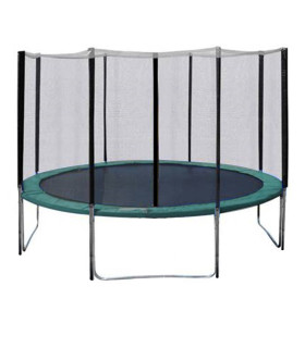 Batuut turvavõrguga D304cm, rohelise äärega