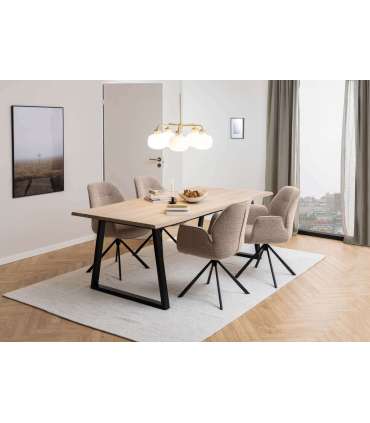 Tool AURA käetugedega, beež, 60,5x58,5xH91cm