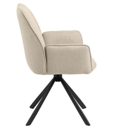 Tool GLENDA käetugedega, beež, 61x63xH88,5cm