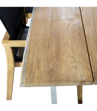 Садовая мебель NAUTICA с 8-стульев (13259) 280x100xH76см, столешница: тик, обработка: рустикальный, ножки: нержавеющей