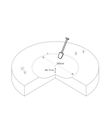 Maapealne batuut turvavõrguga D305cm, rohelise äärega