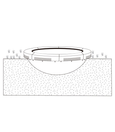 Maapealne batuut turvavõrguga D305cm, rohelise äärega