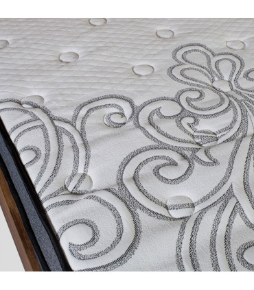 Кровать SANDRA 160x200cм, с матрасом HARMONY DELUX, светло-коричневая