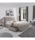 Кровать DUKE 160x200cм, с ящиками и матрасом HARMONY DUO, бежевый