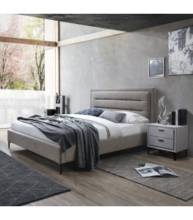 Voodi CELINE 160x200cm, madratsiga HARMONY DUO, hallikasbee˛, 