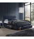 Кровать GRACE 160x200см, с ящиками и матрасом HARMONY DUO, синяя