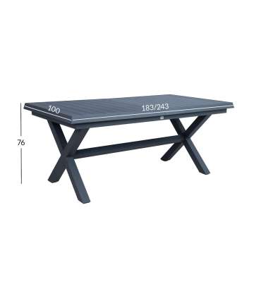 Laud COLUMBUS 183/243x100xH76, tumehall