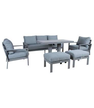 Aiamööblikomplekt RIO 6-osaline, hallika