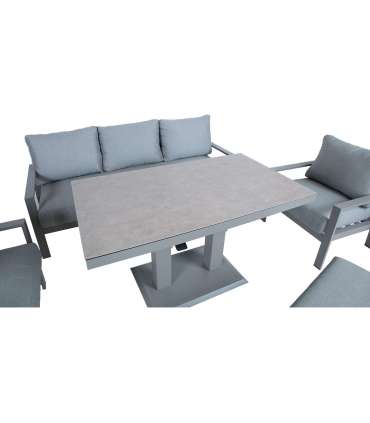 Aiamööblikomplekt RIO 6-osaline, hallika
