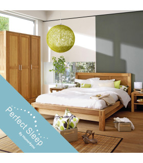 Кровать CHICAGO NEW с матрасом HARMONY DELUX (85266) 160x200cм, дерево: дубовый шпон, цвет: натуральный