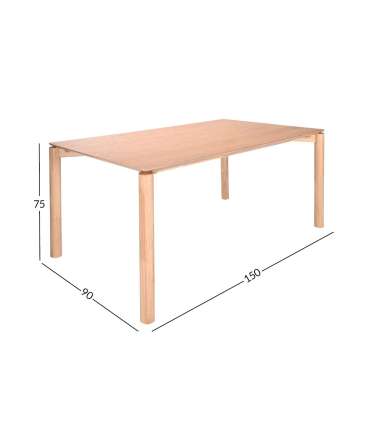 Söögilaud GARDENIA 150x90xH75cm, tamm