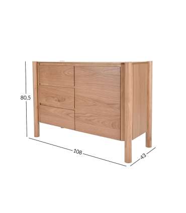 Kummut GARDENIA 108x43xH80,5cm, tamm