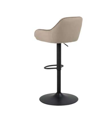 Baaritool BROOKE beež/must, 52x52xH109cm, sametkangas, teras